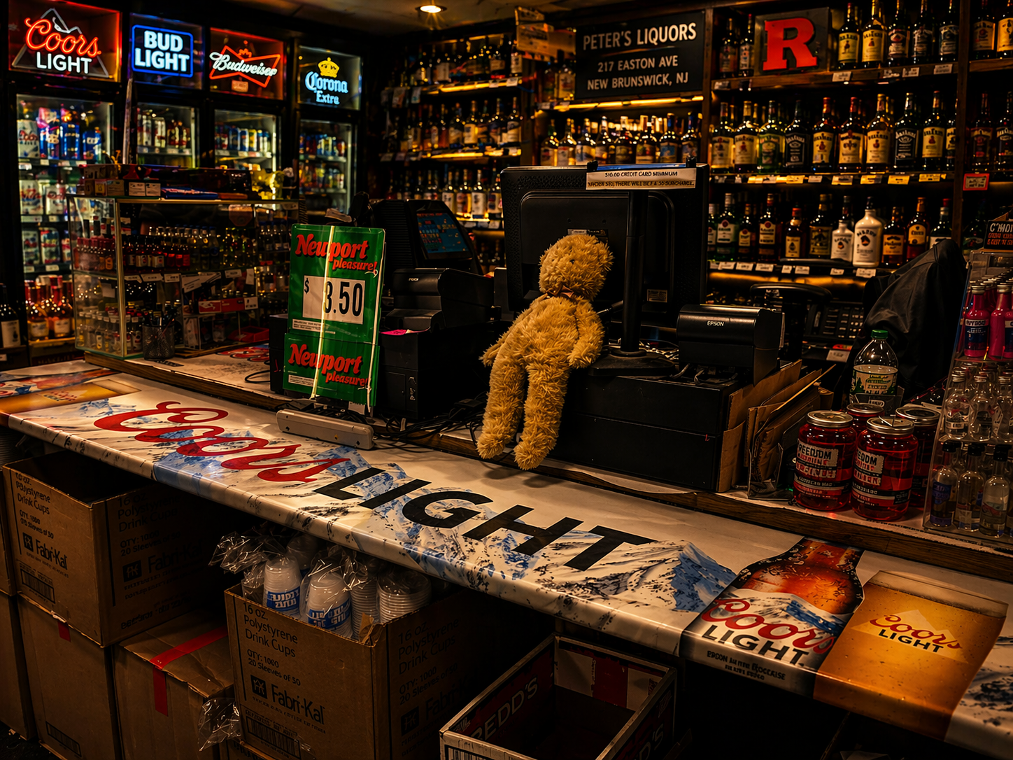 Peter's Liquors counter and front-of-store